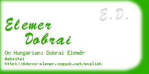 elemer dobrai business card